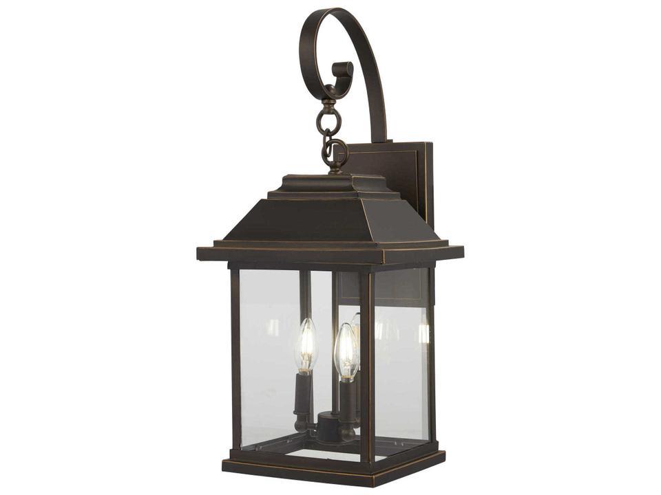 Mariners Pointe 4-Light Outdoor Wall Sconce in Oil Rubbed Bronze Gold