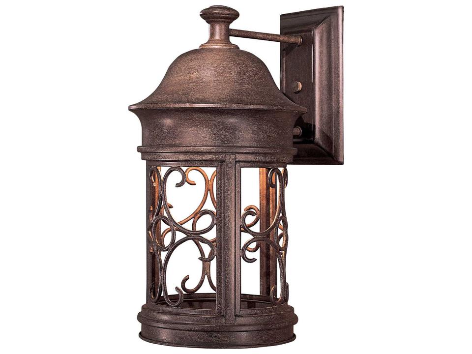 Minka-Lavery Sage Ridge 1-Light Outdoor Wall Mount Sconce in Vintage Rust