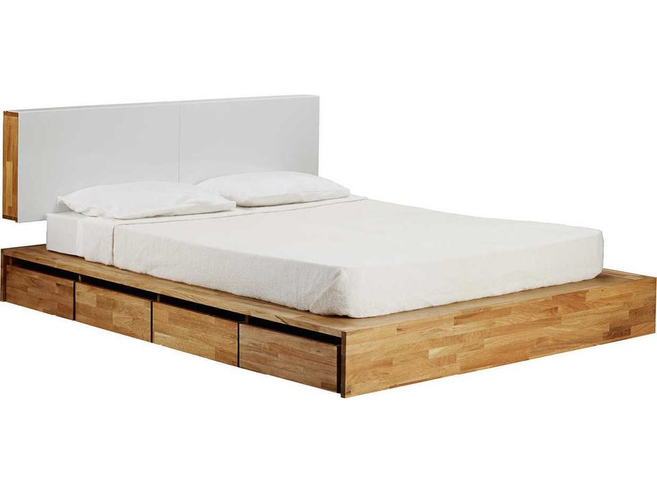 LAXseries Queen Platform Bed in English Walnut