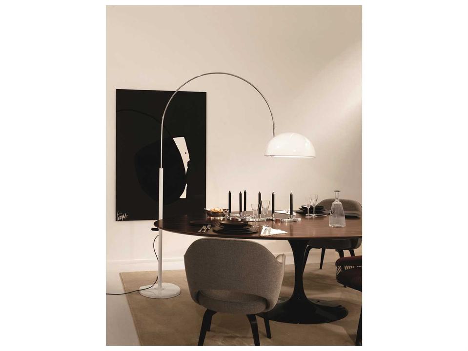 Coupé Arc Floor Lamp in White Iconic Modern Design