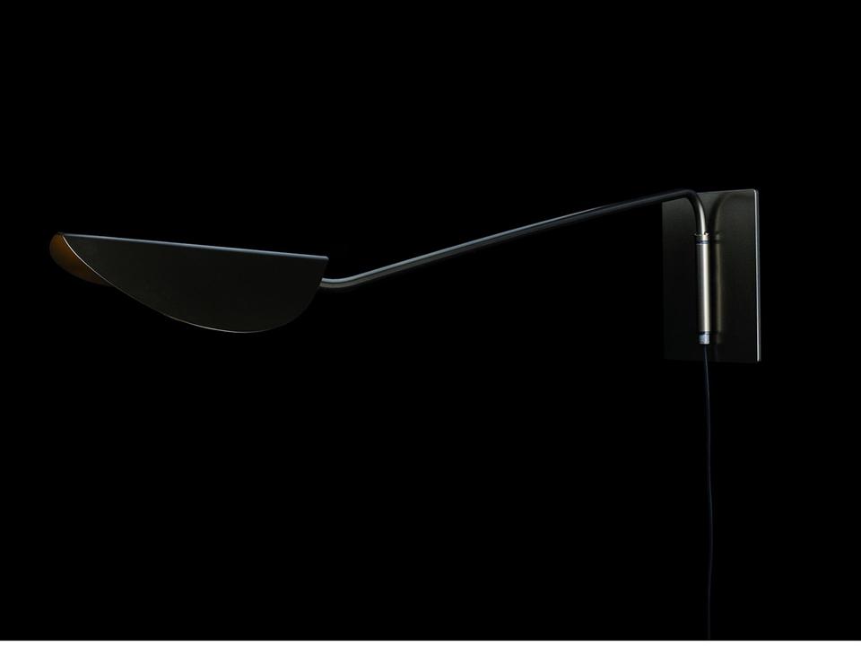 Plume 1-Light Anodic Bronze Wall Sconce by Christophe Pillet