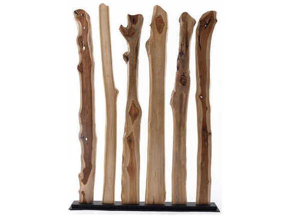 Wood Screen Single Panel Room Divider in Natural Chamcha Wood