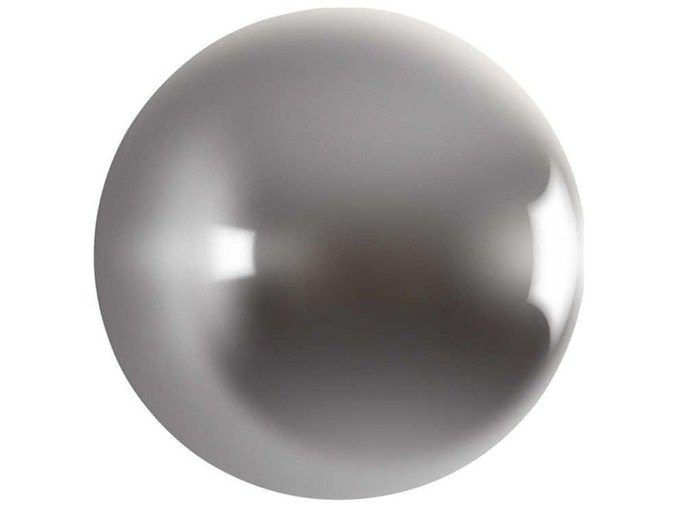 Ball on the Wall Medium 3D Wall Art in Polished Aluminum Finish