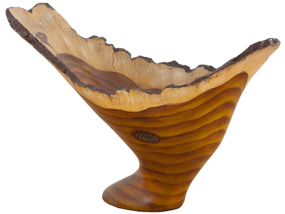 Cast Naturals Faux Bois Decorative Burled Bowl