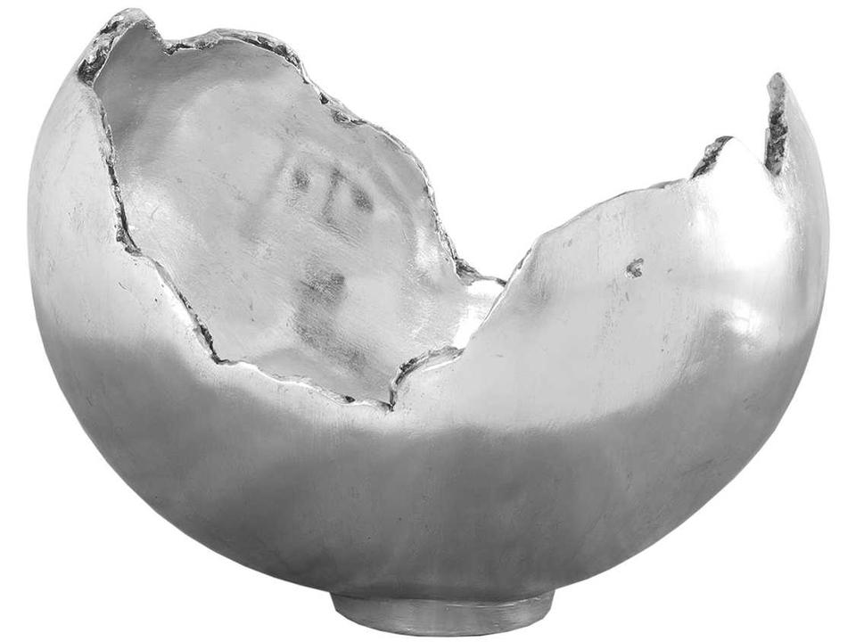 Cast Naturals Decorative Burled Bowl in Silver Leaf