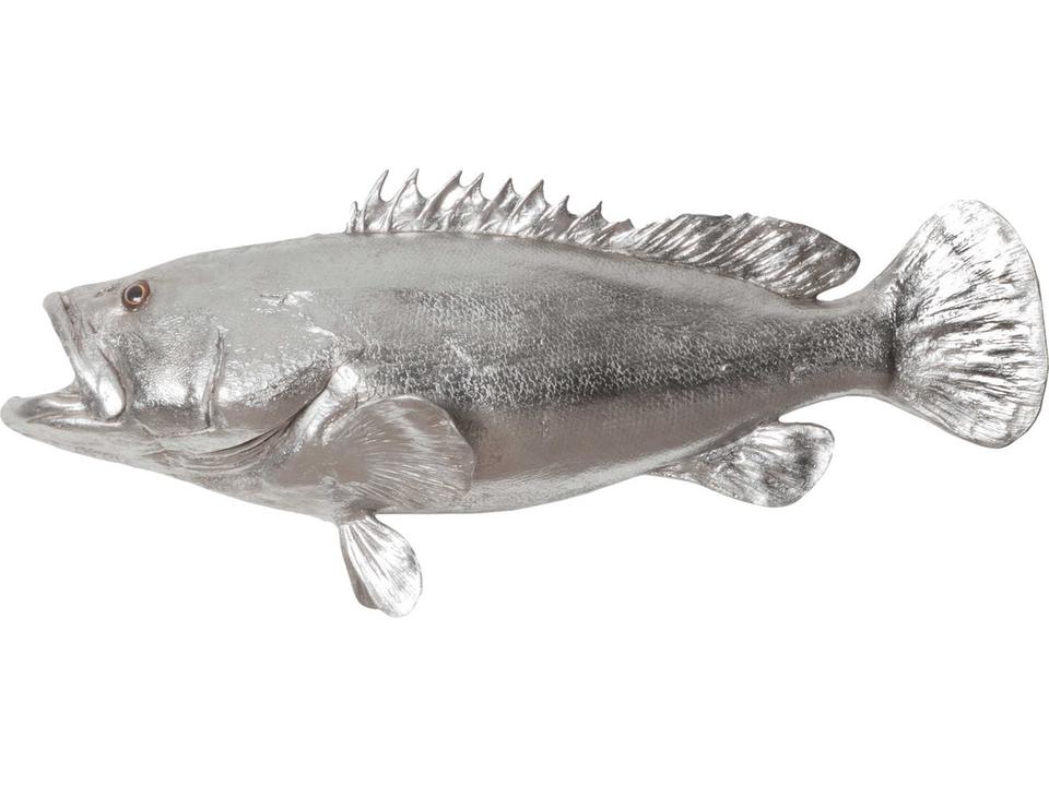 Estuary Cod Fish Wall Sculpture Resin Silver Leaf