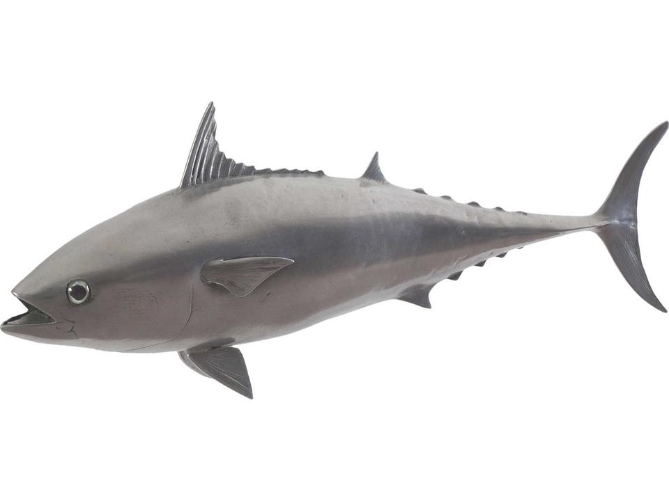 Polished Aluminum Mackerel Fish Wall Sculpture