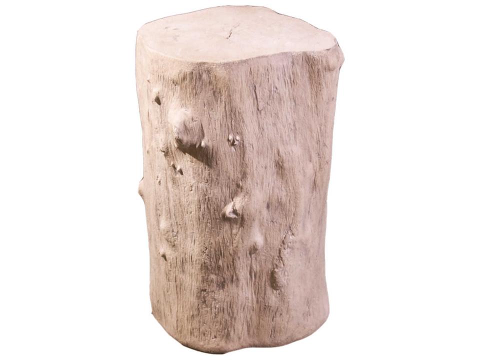 Cast Naturals Log Small Accent Stool in Roman Stone