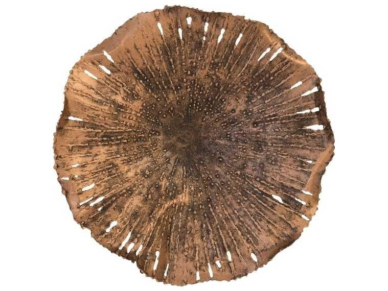 Lotus Small Metal Wall Art in Copper and Black