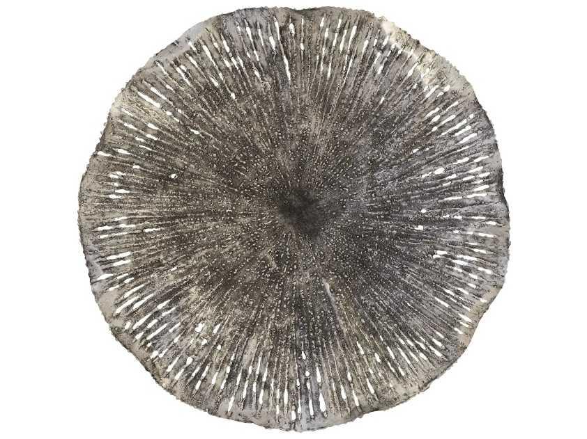 Lotus Medium Wall Art in Antique Silver and Black