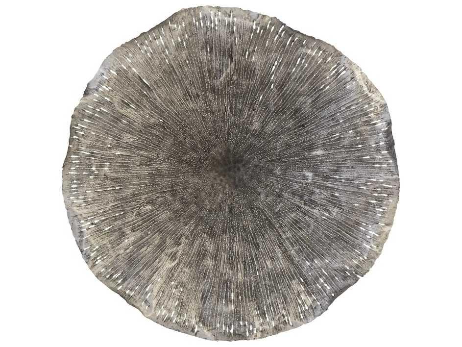 Lotus Large Metal Wall Art in Silver and Black