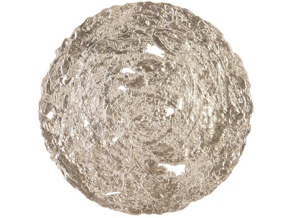 Molten Medium Silver Leaf Wall Disc
