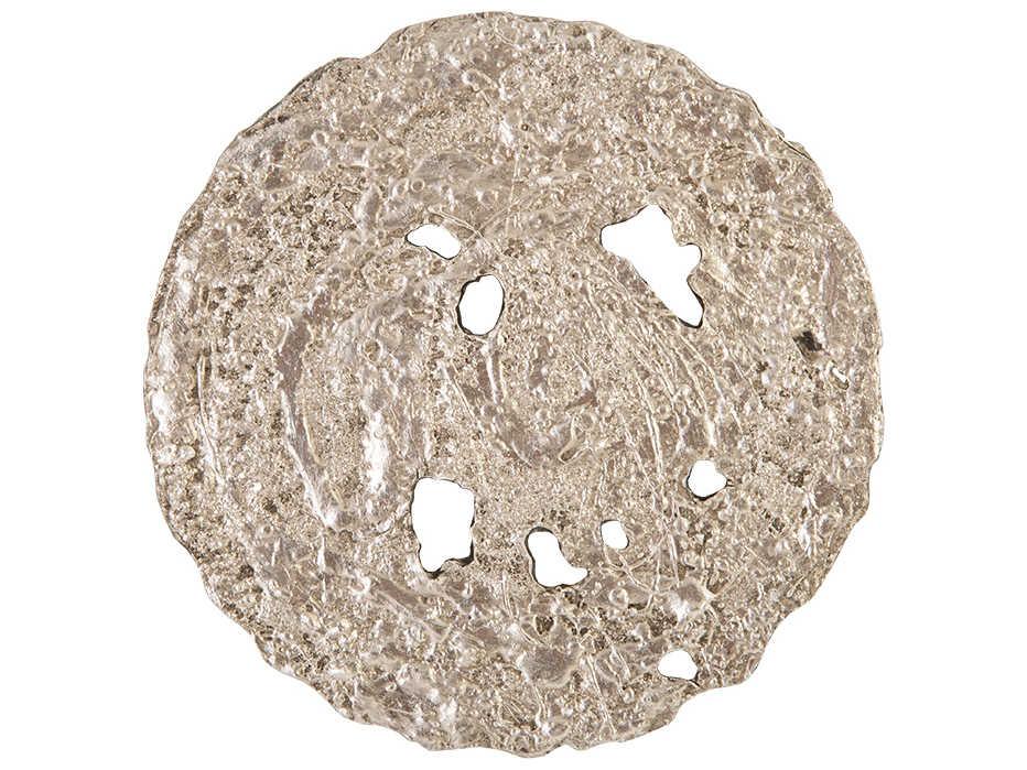 Molten Wall Disc Small Silver Leaf Decorative Art