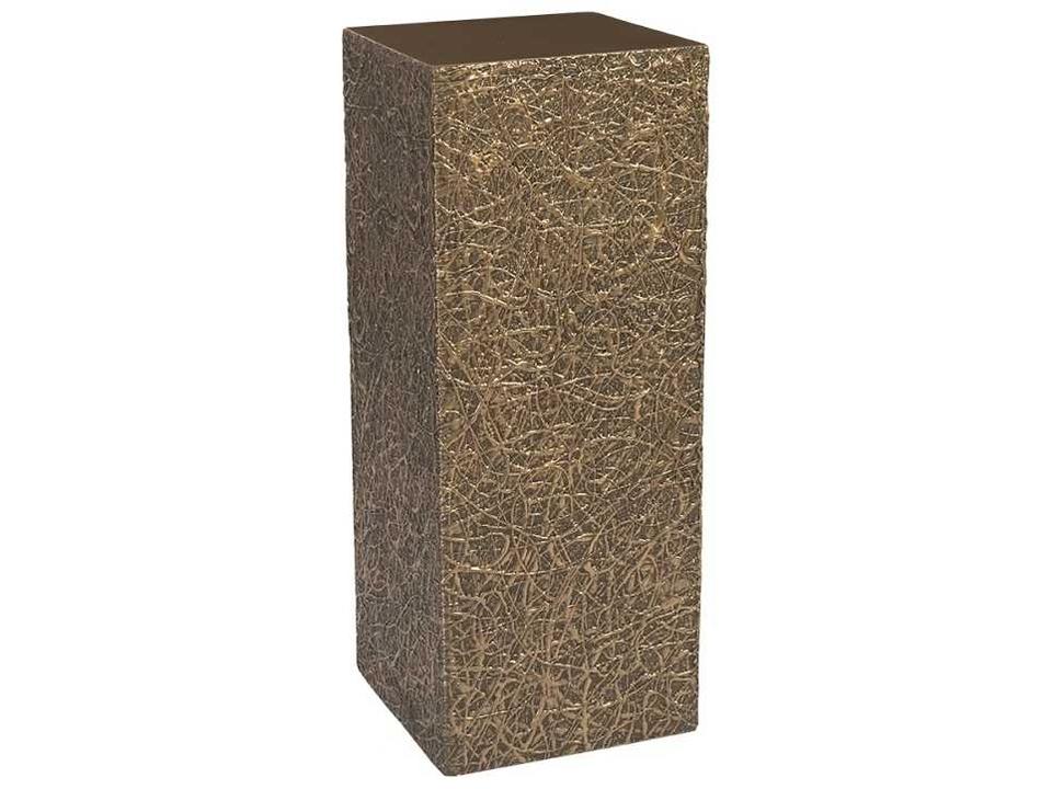String Theory Square Polished Bronze End Table