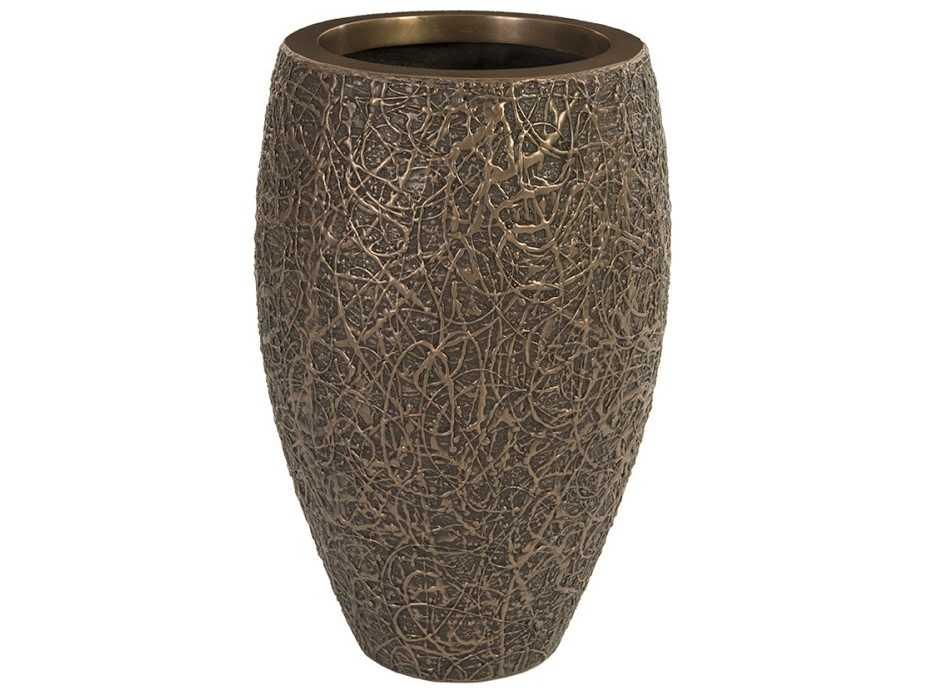 String Theory Small Planter in Polished Bronze