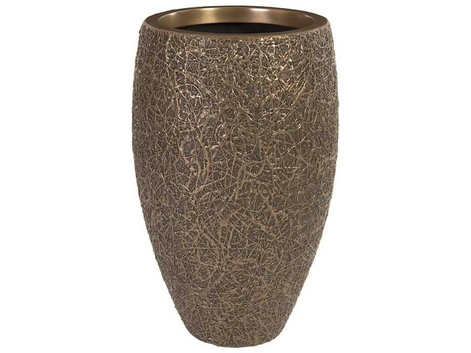 String Theory Artisan Resin Planter in Imperial Bronze
