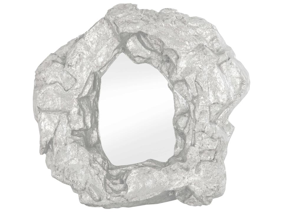 Rock Pond Silver Leaf Wall Mirror with Asymmetrical Composite Frame