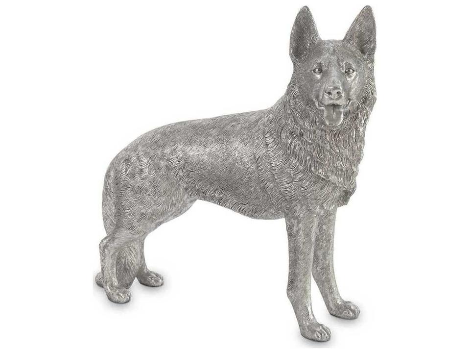 Silver Leaf German Shepherd Sculpture