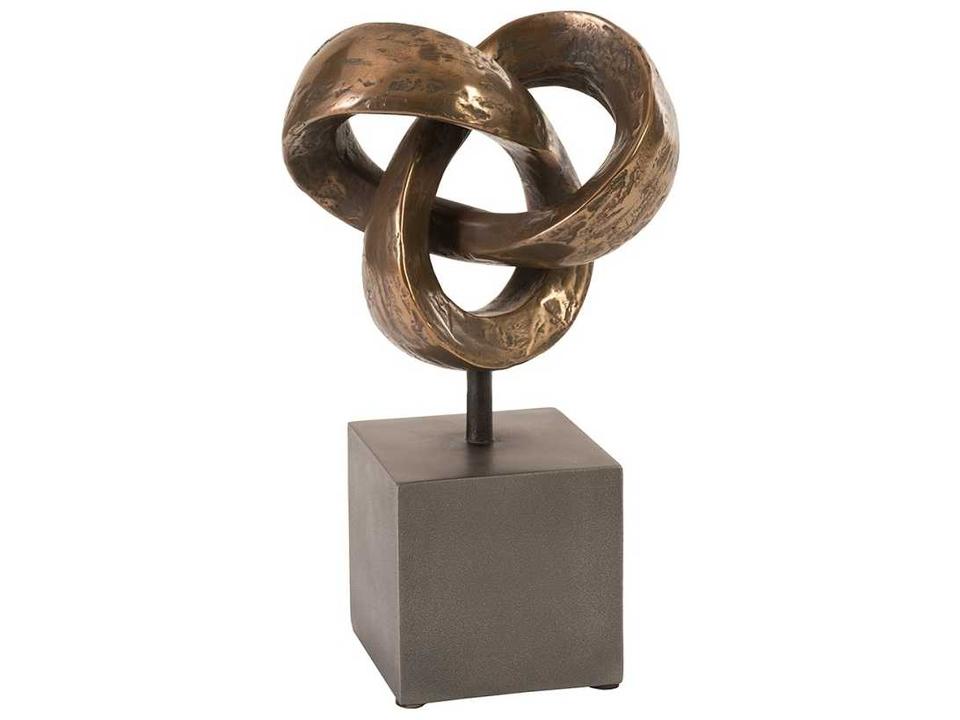 Trefoil Small Table Sculpture Polished Bronze