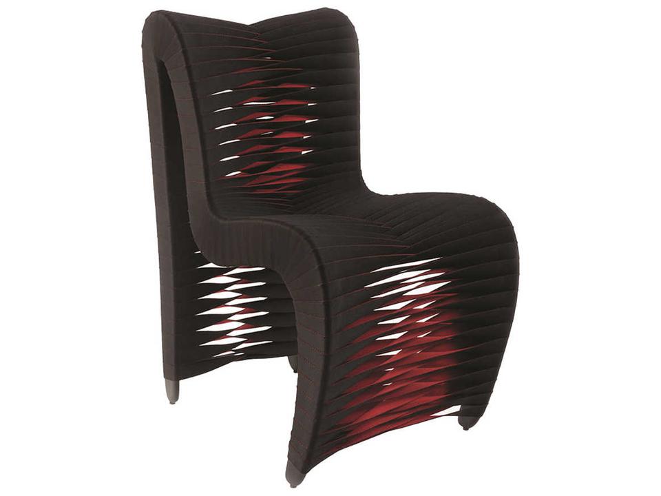 Seat Belt Black Upholstered Side Dining Chair