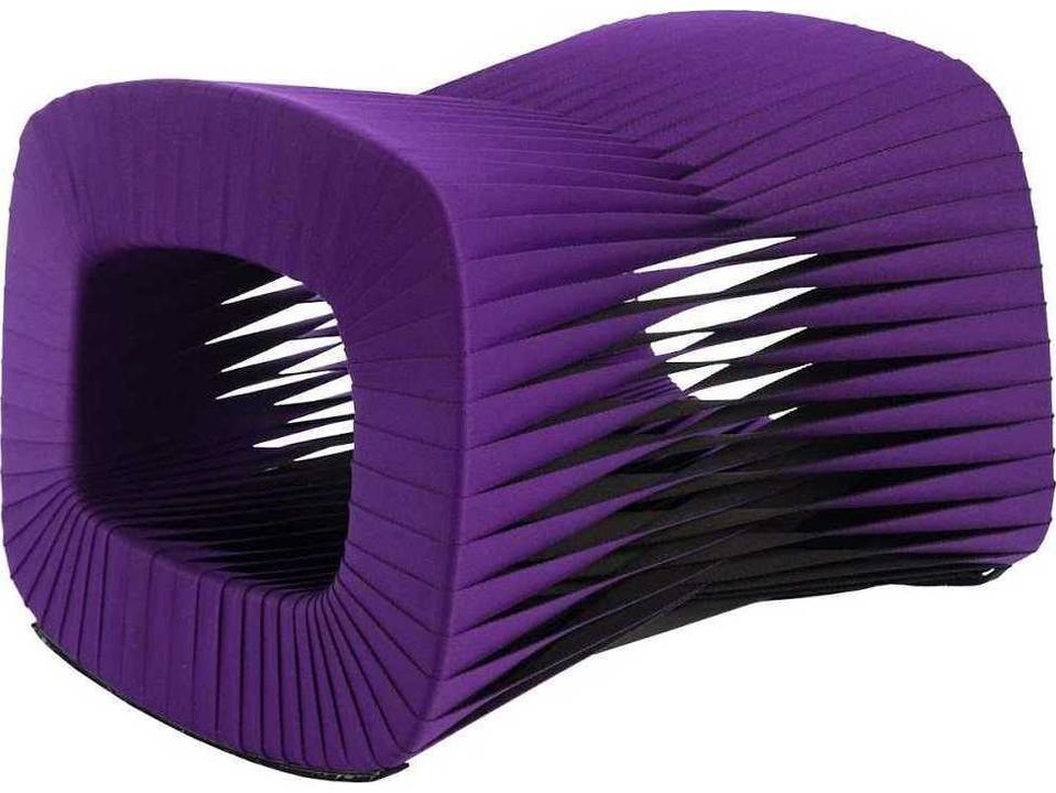 Seat Belt Collection Purple Ottoman Modern Upholstered