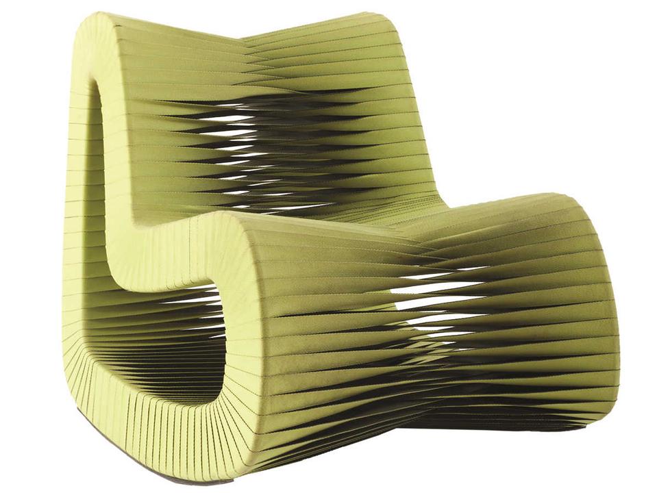 Seat Belt Rocker Rocking Chair in Green