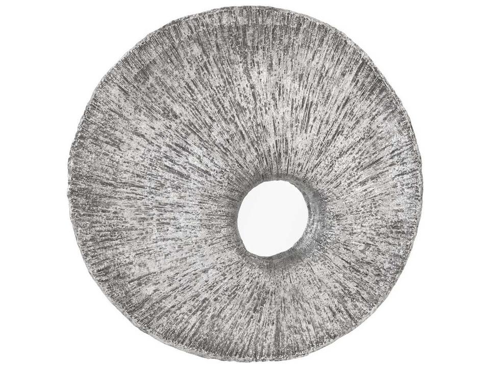 Convergence Silver Leaf Round Wall Mirror with Resin Frame