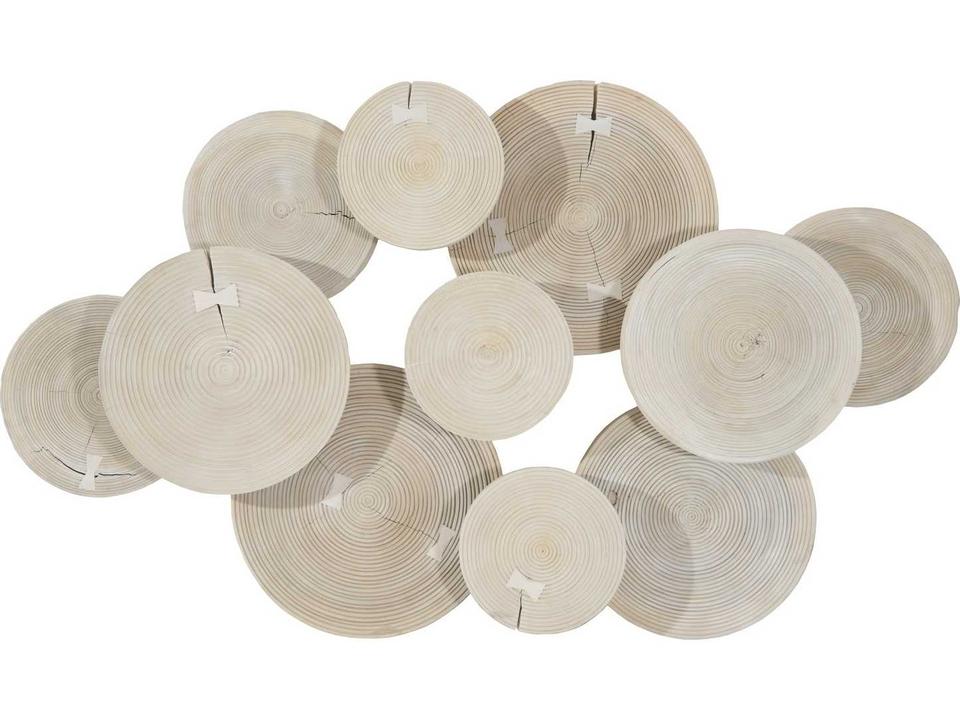 Clouds Wall Art Bleached Mango Wood Dimensional Decor