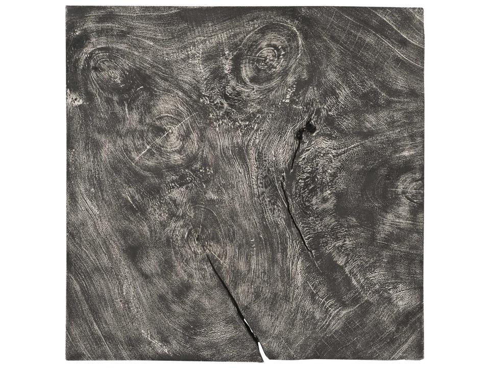 Freeform Chamcha Wood Wall Art in Gray Stone Finish