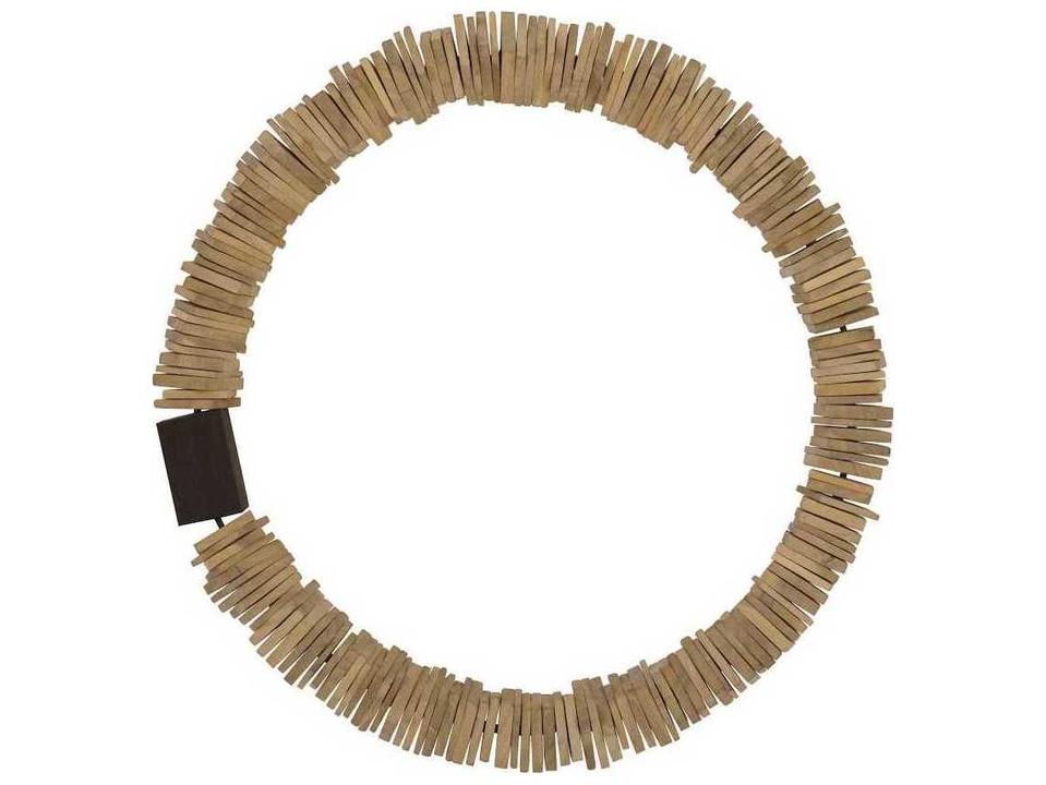 Stacked Ring Wood Wall Art Medium Bleached