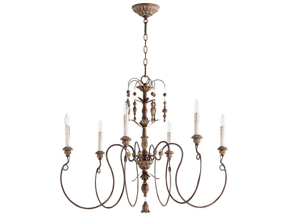 6-Light Salento Chandelier in Vintage Copper