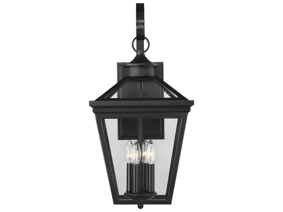 Ellijay 4-Light Outdoor Wall Lantern in Black