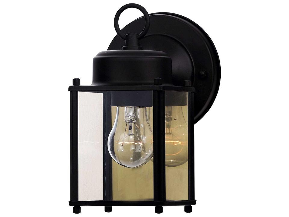 Exterior 1-Light Outdoor Wall Sconce in Black