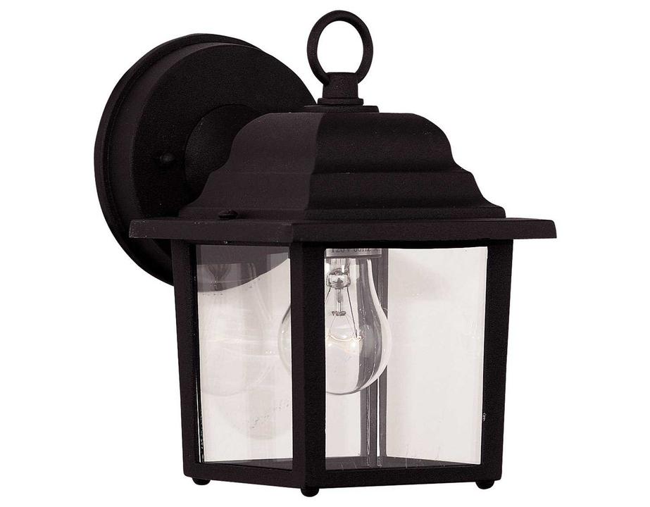 Exterior 1-Light Outdoor Wall Lantern in Black