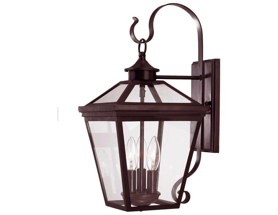 Ellijay 3-Light Outdoor Wall Lantern in English Bronze