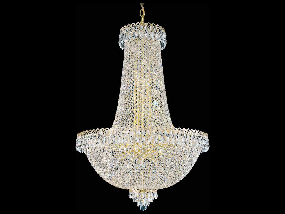 Camelot 31-Light Gold Crystal Empire Chandelier