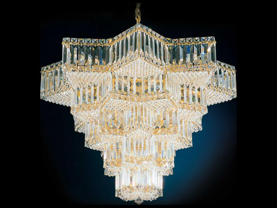 Equinoxe 31-Light Gold Crystal Chandelier