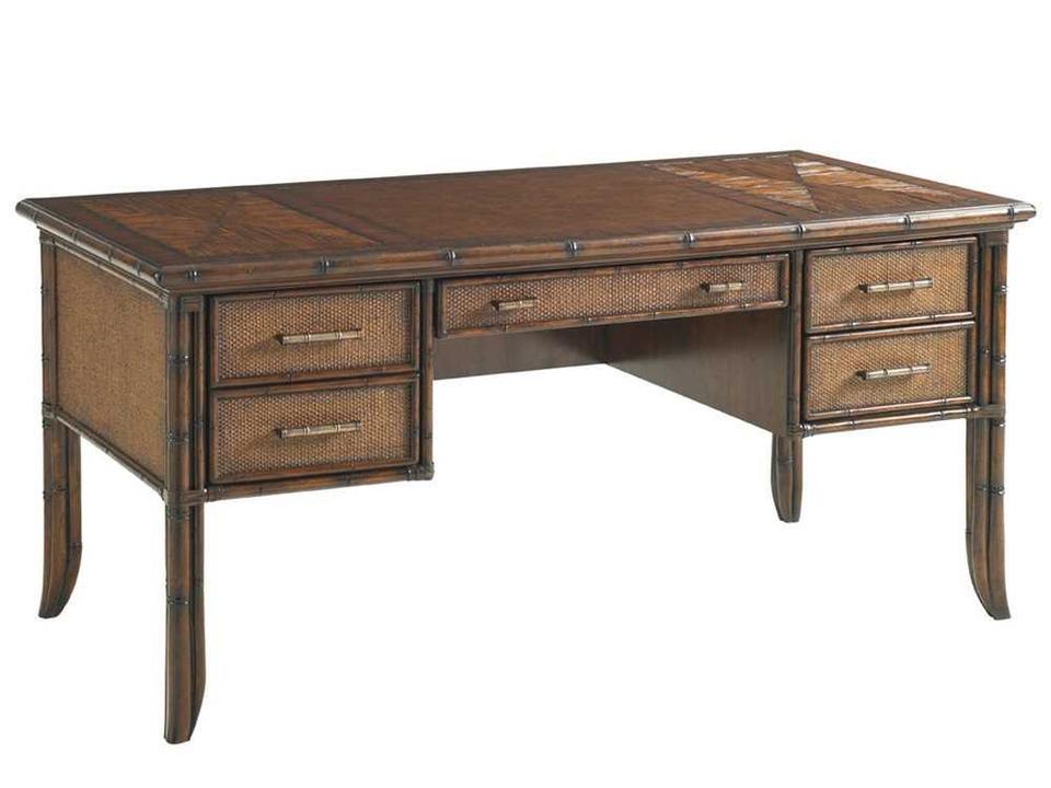 Bal Harbour Paradise Isle Writing Desk in Tobacco Brown Finish