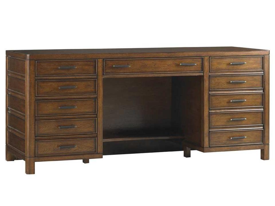 Longboat Key Key Biscayne Credenza Desk in Warm Sundrenched Sienna