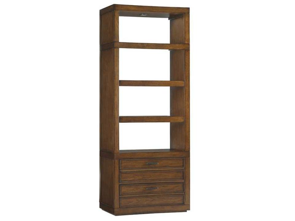 Longboat Key Crystal Sands Bunchable Bookcase in Sundrenched Sienna