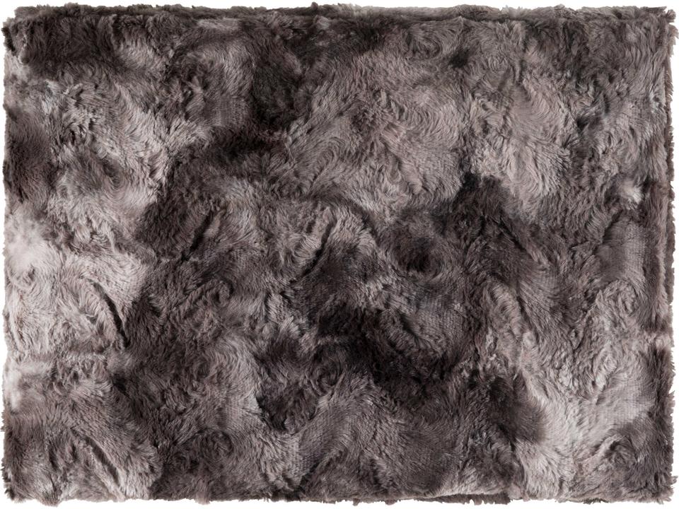 Felina Faux Fur Charcoal Reversible Throw Blanket