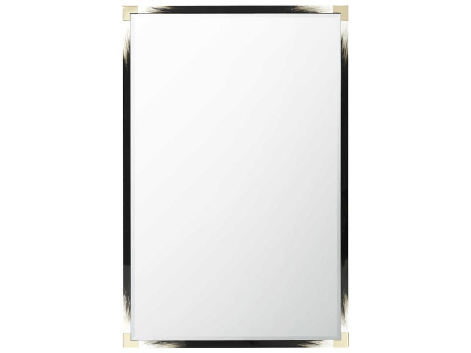 Vanucci Eclectics Large Cutting Edge Mirror Black Lacquered Faux Horn