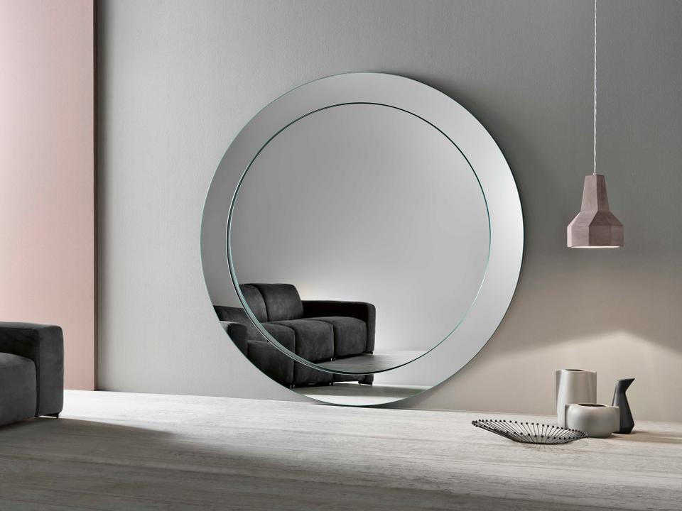 Gerundio Round Floor Mirror Large Modern Italian Glass
