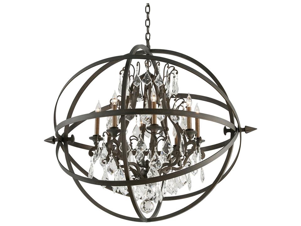 Byron 8 Light Globe Chandelier with Crystal Accents