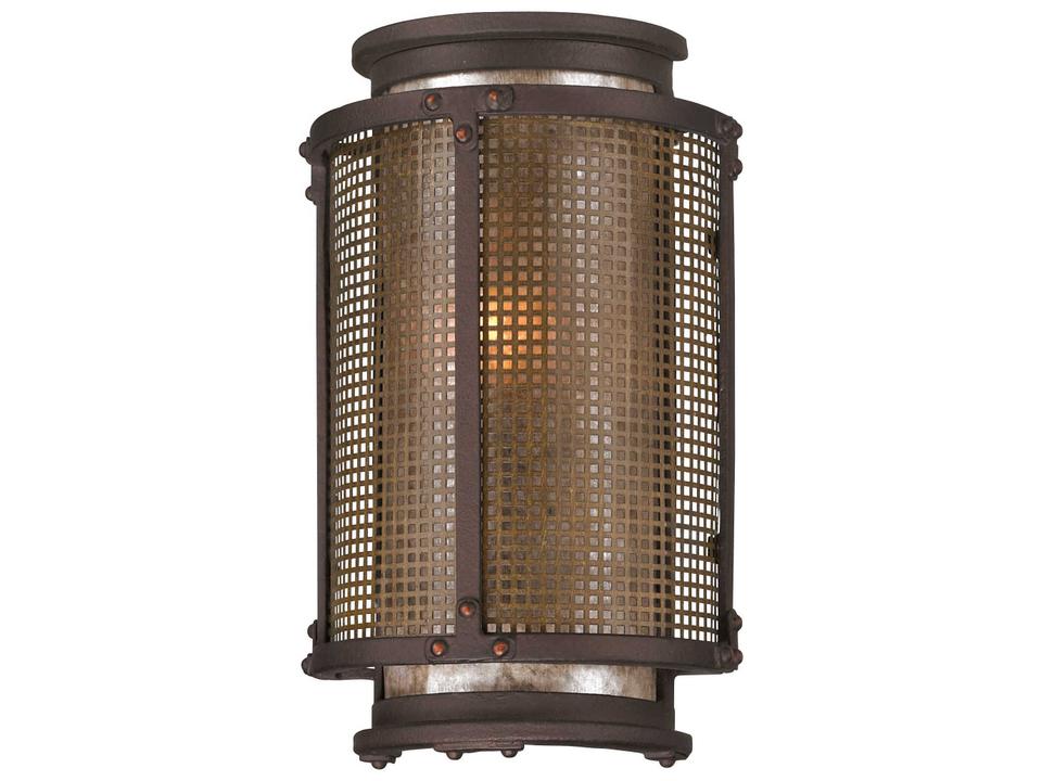Copper Mountain 1-Light Outdoor Wall Sconce in Copper Mountain Bronze with Silver Mica Glass