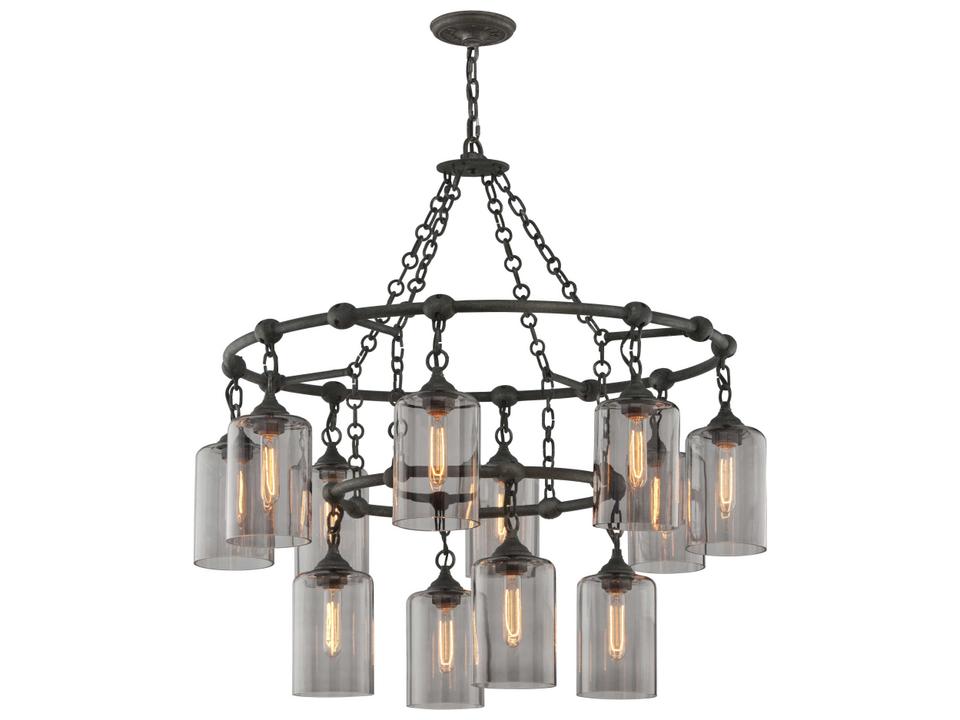 Gotham 12-Light Chandelier in Aged Silver