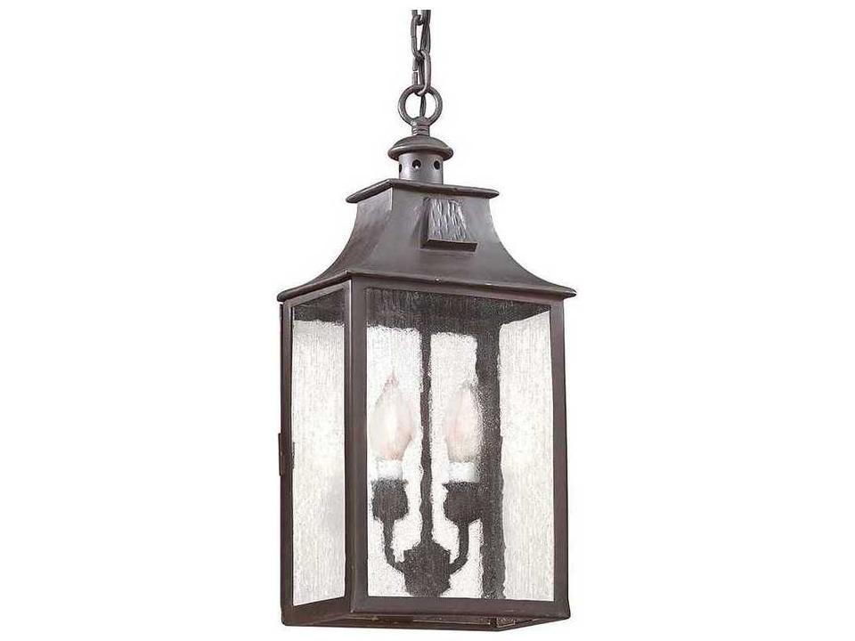 Newton Outdoor Pendant Lantern in Old Bronze