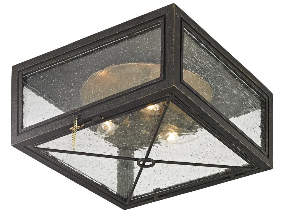 Randolph Outdoor Flush Mount in Vintage Bronze
