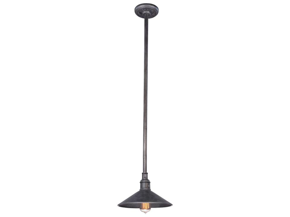 Toledo 1-Light Pendant Light in Old Silver with Hand-Worked Iron and Aluminum