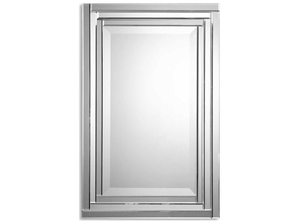 Alanna Frameless Wall Mirror Stepped Bevel Design